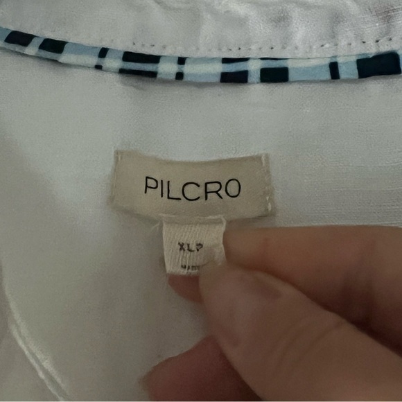 Anthropologie Pilcro Ruffled Placket Shirt in White - Picture 7 of 12